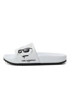 Детский шлепанцы KARL LAGERFELD KIDS белого цвета, арт. Z30544 | Фото 2 (Нос: Не проставлено; Автоматизация состава: Проставлено)