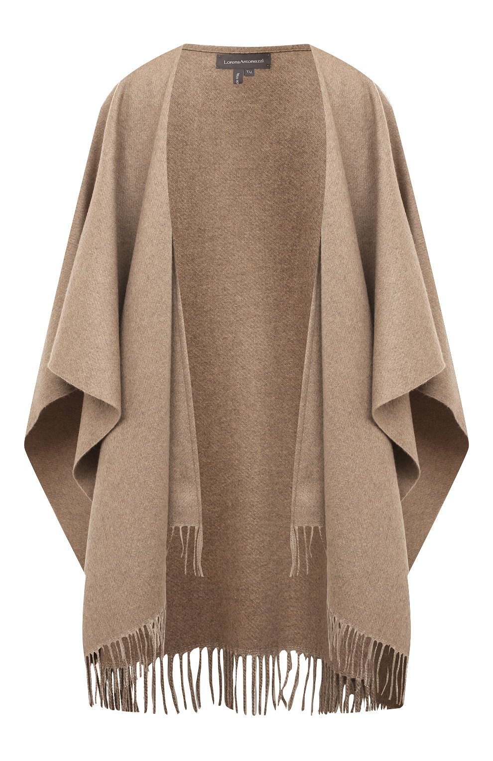 Шерстяная накидка LORENA ANTONIAZZI бежевого цвета по цене 86850 руб., арт. A23230SP20A/9999, фото 1 Шерстяная накидка LORENA ANTONIAZZI, арт. A23230SP20A/9999, фото 1