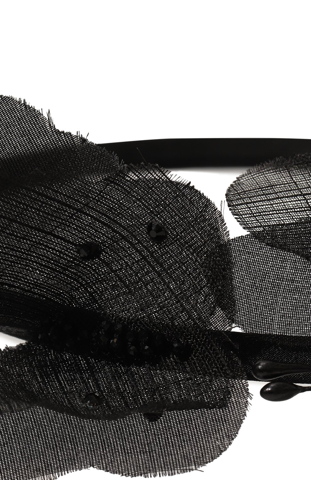 Ободок для волос PANFIL черного цвета по цене 23000 руб., арт. 0-s-BND-BUT, фото 4 Ободок для волос PANFIL, арт. 0-s-BND-BUT, фото 4