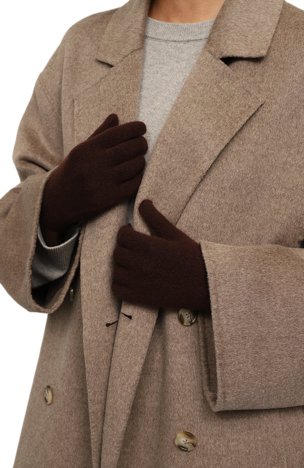 Перчатки из шерсти и кашемира YVES SALOMON, арт. 23WAA507XXMACL, фото 2