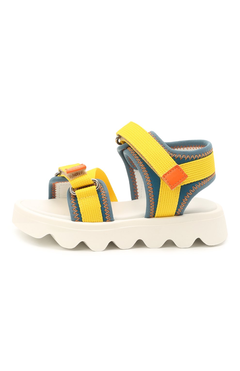 Босоножки IL GUFO желтого цвета по цене 21950 руб., арт. G580/SELVA STRETCH/23-26, фото 2 Босоножки IL GUFO, арт. G580/SELVA STRETCH/23-26, фото 2