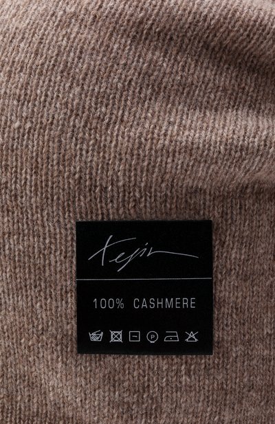 Кашемировая шапка TEGIN бежевого цвета по цене 14850 руб., арт. 1104, фото 4 Кашемировая шапка TEGIN, арт. 1104, фото 4