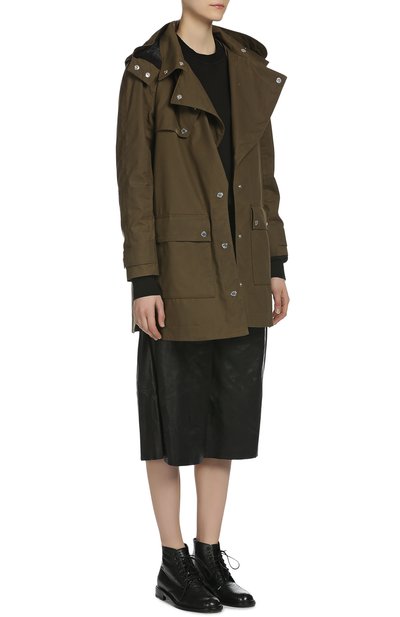 Асимметричная парка с капюшоном BELSTAFF хаки цвета по цене 58500 руб., арт. 72030074, фото 4 Асимметричная парка с капюшоном BELSTAFF, арт. 72030074, фото 4