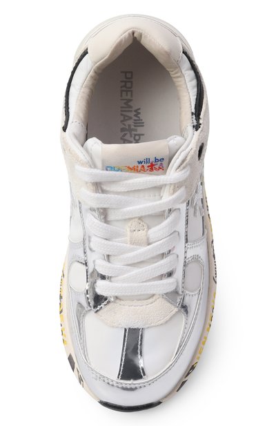 Комбинированные кроссовки diva PREMIATA WILL BE серебряного цвета по цене 17350 руб., арт. 32239459/DIVA, фото 4 Комбинированные кроссовки diva PREMIATA WILL BE, арт. 32239459/DIVA, фото 4