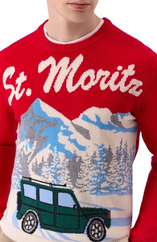 Джемпер из шерсти и вискозы MC2 Saint Barth HER0011-00174I/HER0N C Красный  HER0011-00174I/HER0N C Фото 5