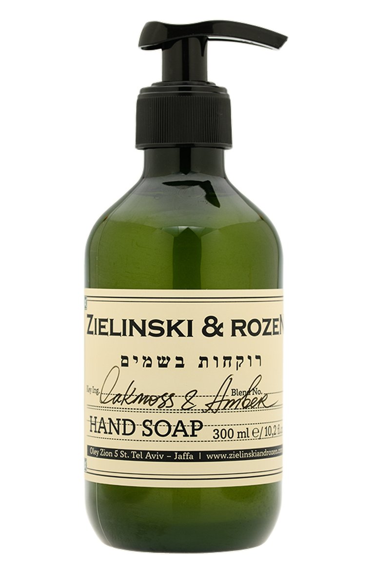 Жидкое мыло дубовый мох, амбра (300ml) ZIELINSKI&ROZEN бесцветного цвета, арт. 7290018419663 | Фото 1 (Назначение: Для рук; Косметика кросс-кт: Уход У; Региональные ограничения белый список (Axapta Mercury): Не проставлено; Тип продукта: Мыло; Нос: Не проставлено)