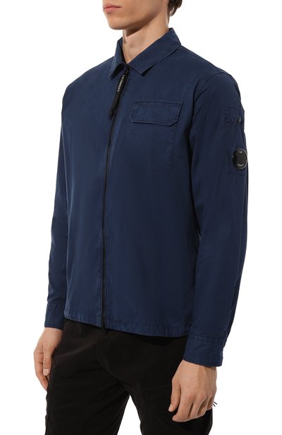 Хлопковая рубашка C.P. COMPANY темно-синего цвета по цене 39950 руб., арт. 17CM0S124A110143G, фото 3 Хлопковая рубашка C.P. COMPANY, арт. 17CM0S124A110143G, фото 3