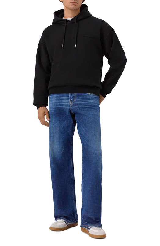 Хлопковое худи Dsquared2 S74GU0891/S25516 Чёрный  S74GU0891/S25516 Фото 2