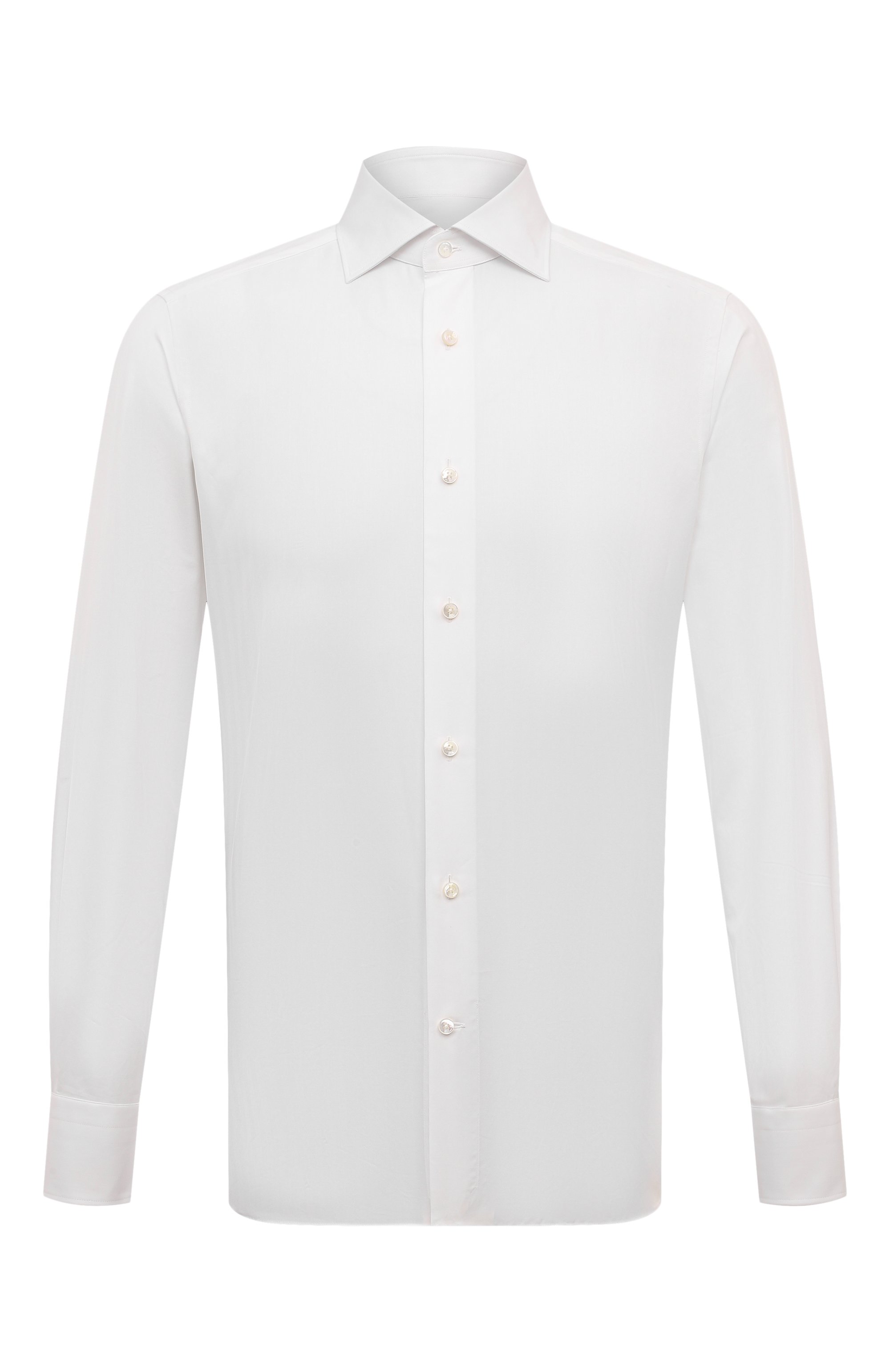 Хлопковая сорочка ZEGNA белого цвета по цене 75750 руб., арт. 701522A7/9MS0BA, фото 1 Хлопковая сорочка ZEGNA, арт. 701522A7/9MS0BA, фото 1