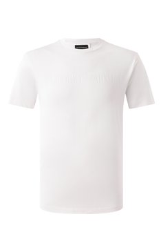 Мужская хлопковая футболка EMPORIO ARMANI белого цвета, арт. 8N1TD2/1JGYZ | Фото 1 (Рукава: Короткие; Длина (для топов): Стандартные; Материал внешний: Хлопок; Принт: Без принта; Стили: Кэжуэл; Драгоценные камни: Проставлено; Материал сплава: Проставлено; Кросс-КТ: Джерси; Мужское Кросс-КТ: Футболка-одежда)