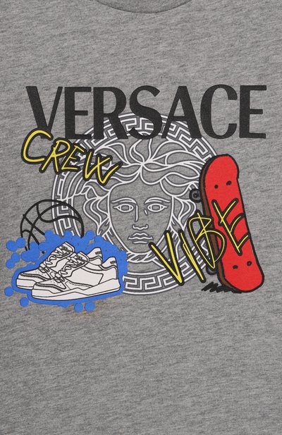 Хлопковая футболка VERSACE, арт. 1018560/1A13244, фото 3