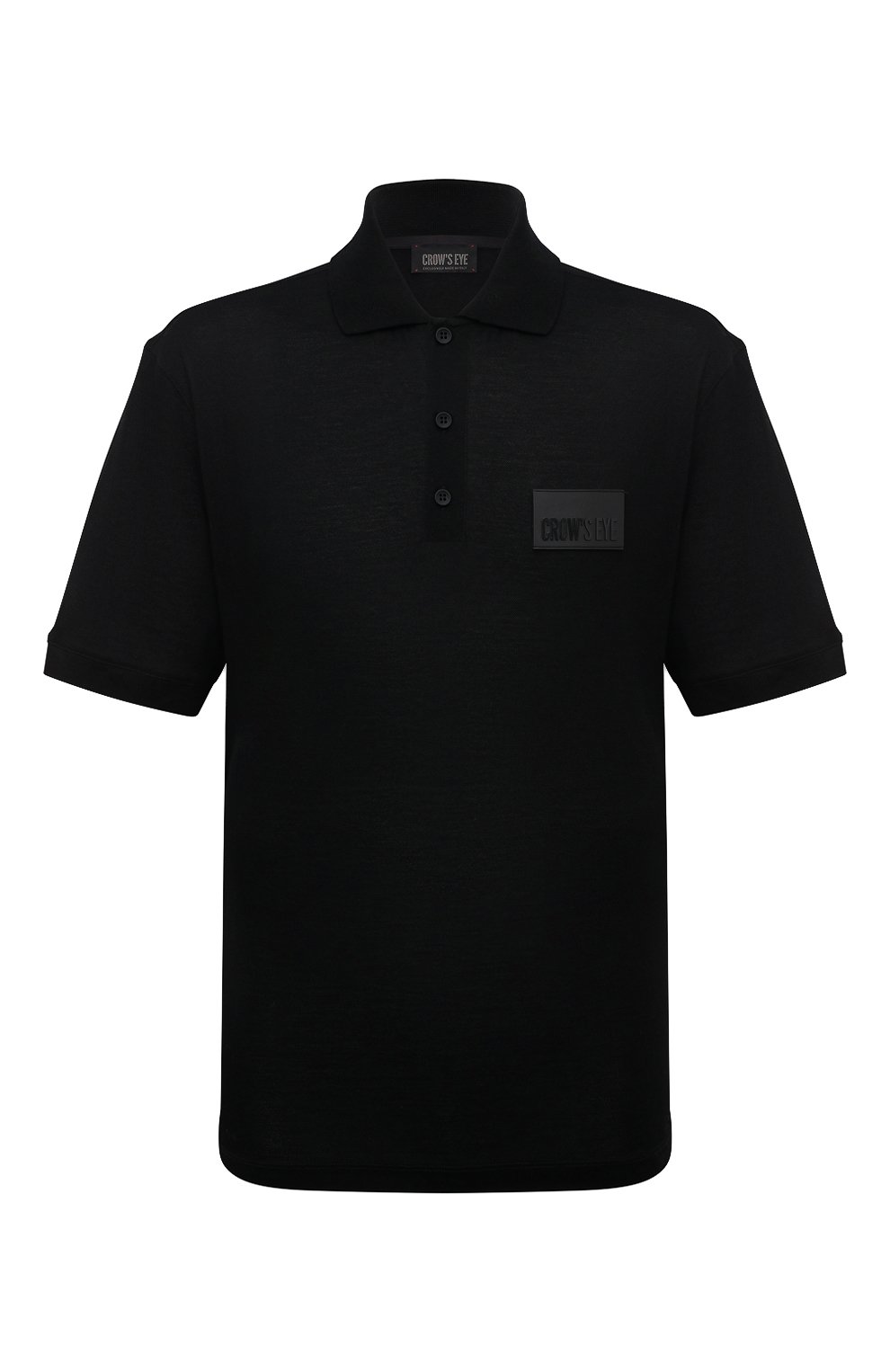 Хлопковое поло CROW’S EYE черного цвета по цене 25500 руб., арт. LE 64, фото 1 Хлопковое поло CROW’S EYE, арт. LE 64, фото 1