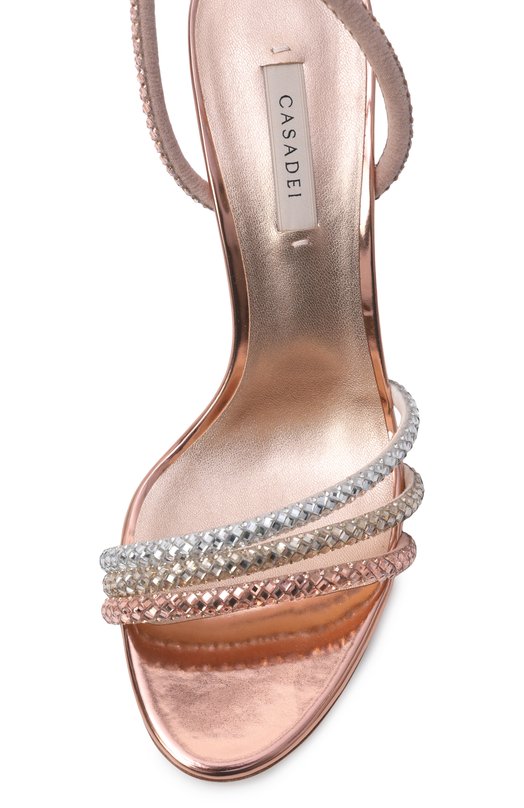 Текстильные босоножки Julia Andromeda 80 Casadei 1L445B0801/C2967 Золотой  1L445B0801/C2967 Фото 6