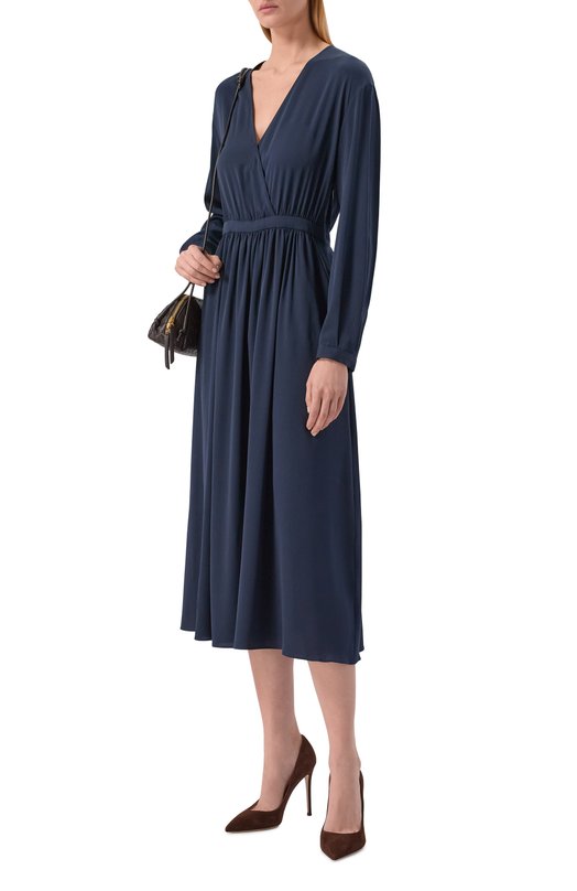 Шелковое платье Loro Piana FAL5846 Синий  FAL5846 Фото 2