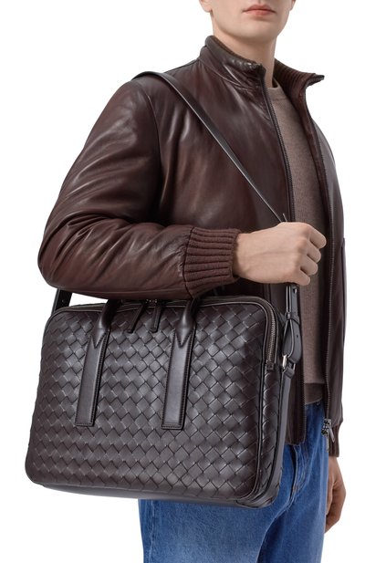 Портфель getaway large BOTTEGA VENETA темно-коричневого цвета по цене 529500 руб., арт. 766361/V2HL1, фото 2 Портфель getaway large BOTTEGA VENETA, арт. 766361/V2HL1, фото 2