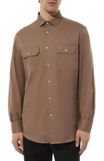 Хлопковая рубашка BRUNELLO CUCINELLI, арт. MW6040626, фото 3