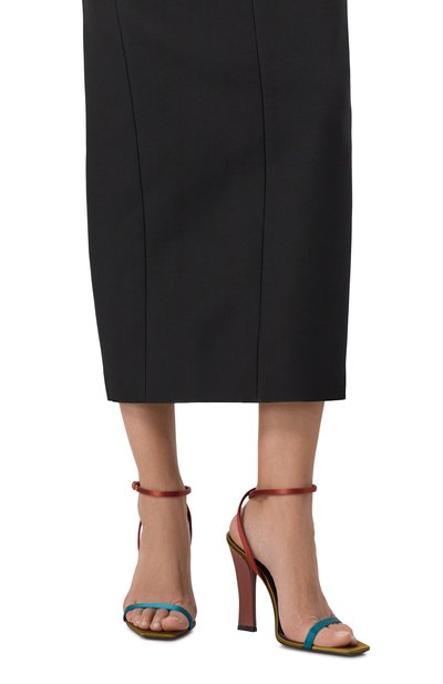 Текстильные босоножки dominique SAINT LAURENT, арт. 818184/9QNAT, фото 3