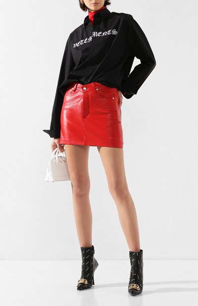 Кожаная юбка BALENCIAGA, арт. 583582/TFS03, фото 2