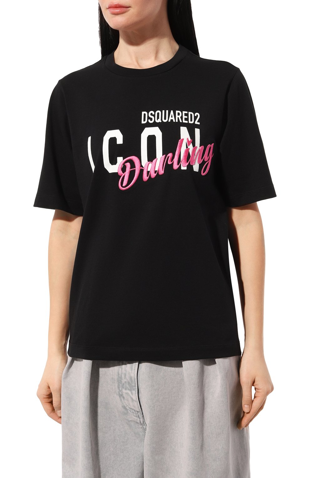 Хлопковая футболка DSQUARED2, арт. S80GC0063/S24668, фото 3