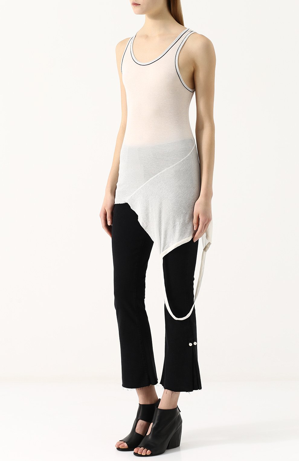 Топ асимметричного кроя с круглым вырезом ANN DEMEULEMEESTER, арт. 1801-2410-P-226-020, фото 3