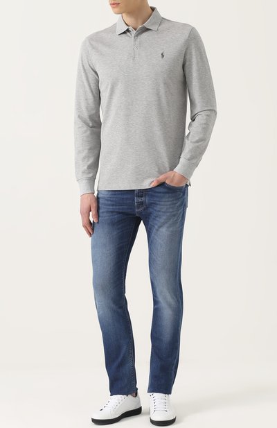 Хлопковое поло с длинными рукавами POLO RALPH LAUREN, арт. 710661016, фото 2
