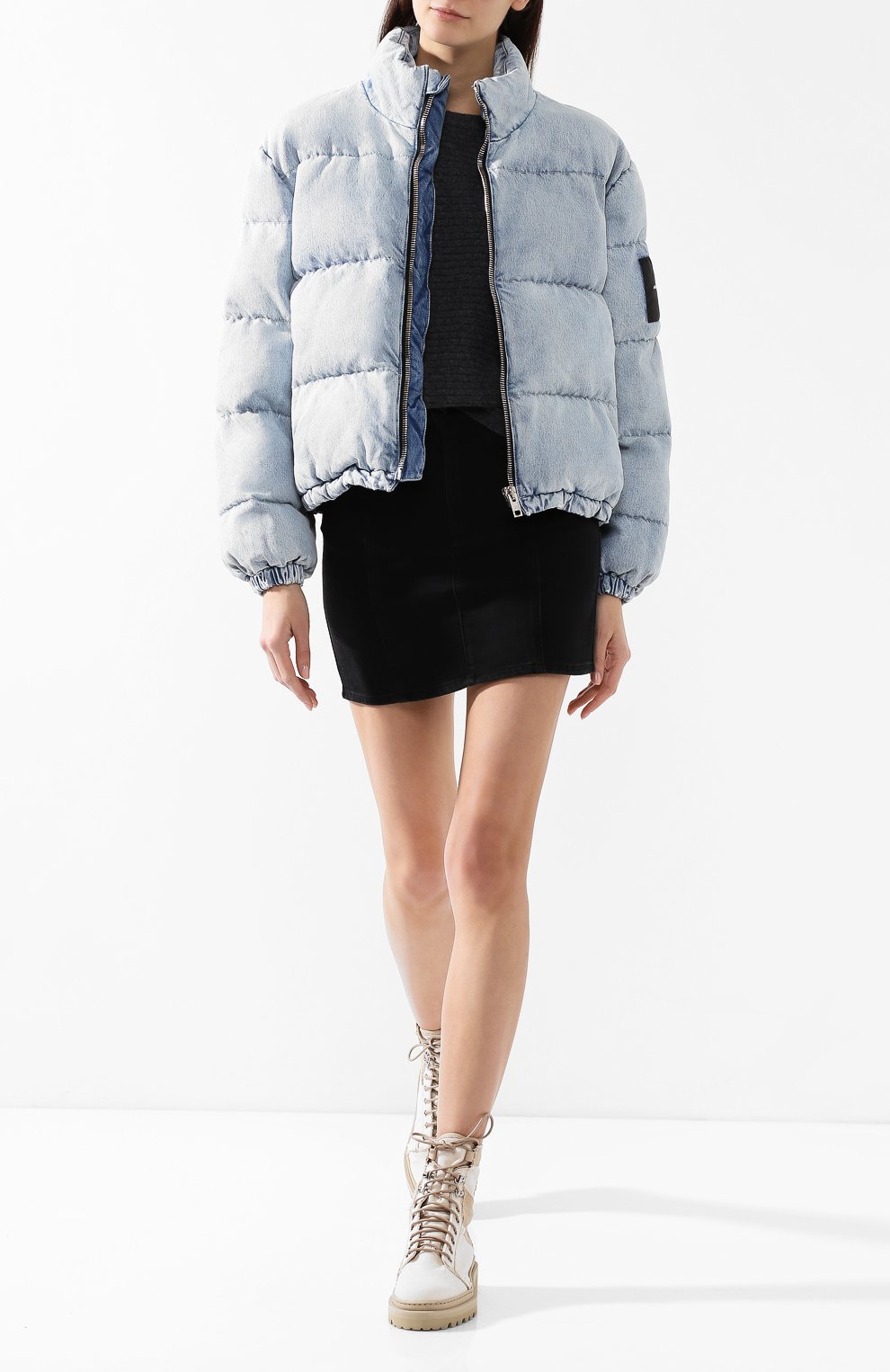 Хлопковый пуховик ALEXANDER WANG голубого цвета по цене 55600 руб., арт. 4D992328DL, фото 2 Хлопковый пуховик ALEXANDER WANG, арт. 4D992328DL, фото 2
