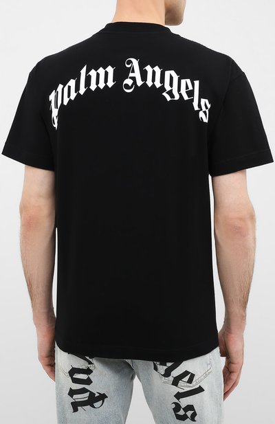 Хлопковая футболка PALM ANGELS, арт. PMAA001E20JER0131055, фото 4