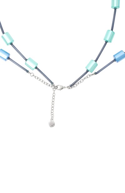 Колье EMPORIO ARMANI бирюзового цвета по цене 35150 руб., арт. EW001797 AF15490, фото 4 Колье EMPORIO ARMANI, арт. EW001797 AF15490, фото 4