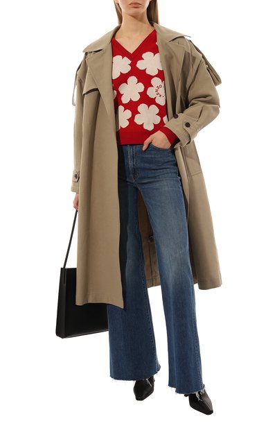 Пуловер из шерсти и хлопка KENZO красного цвета по цене 49950 руб., арт. FC62PU3263CO/21, фото 2 Пуловер из шерсти и хлопка KENZO, арт. FC62PU3263CO/21, фото 2