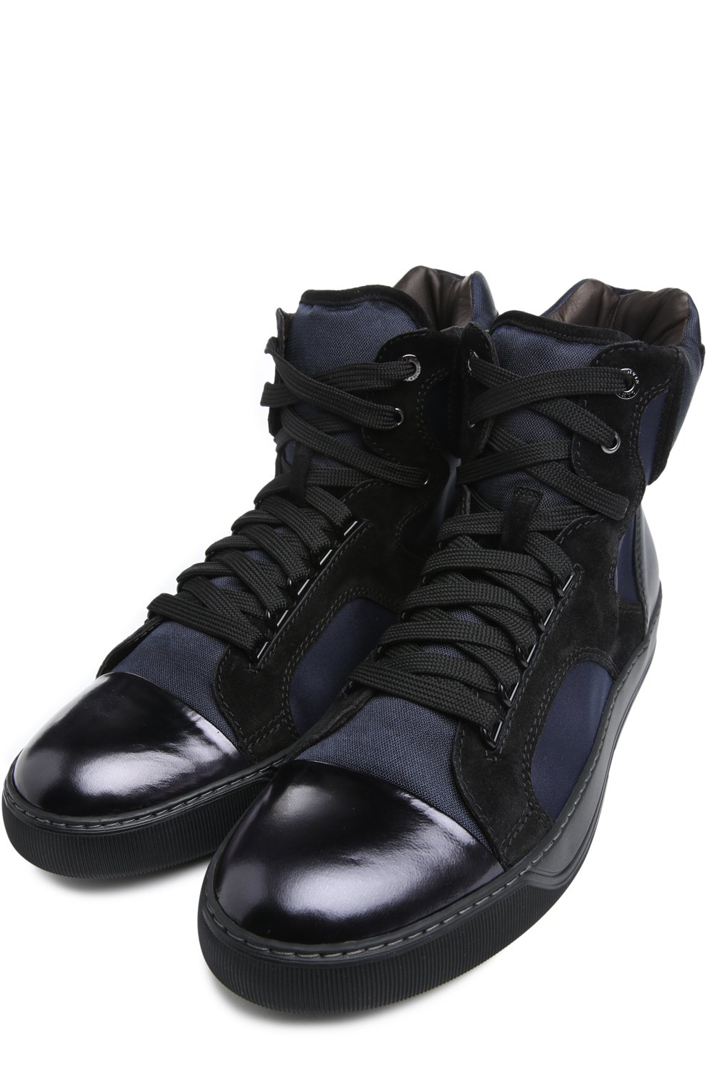 Высокие кеды с кожаной отделкой LANVIN, арт. FM-SKVBHT-RAS0-P15, фото 2