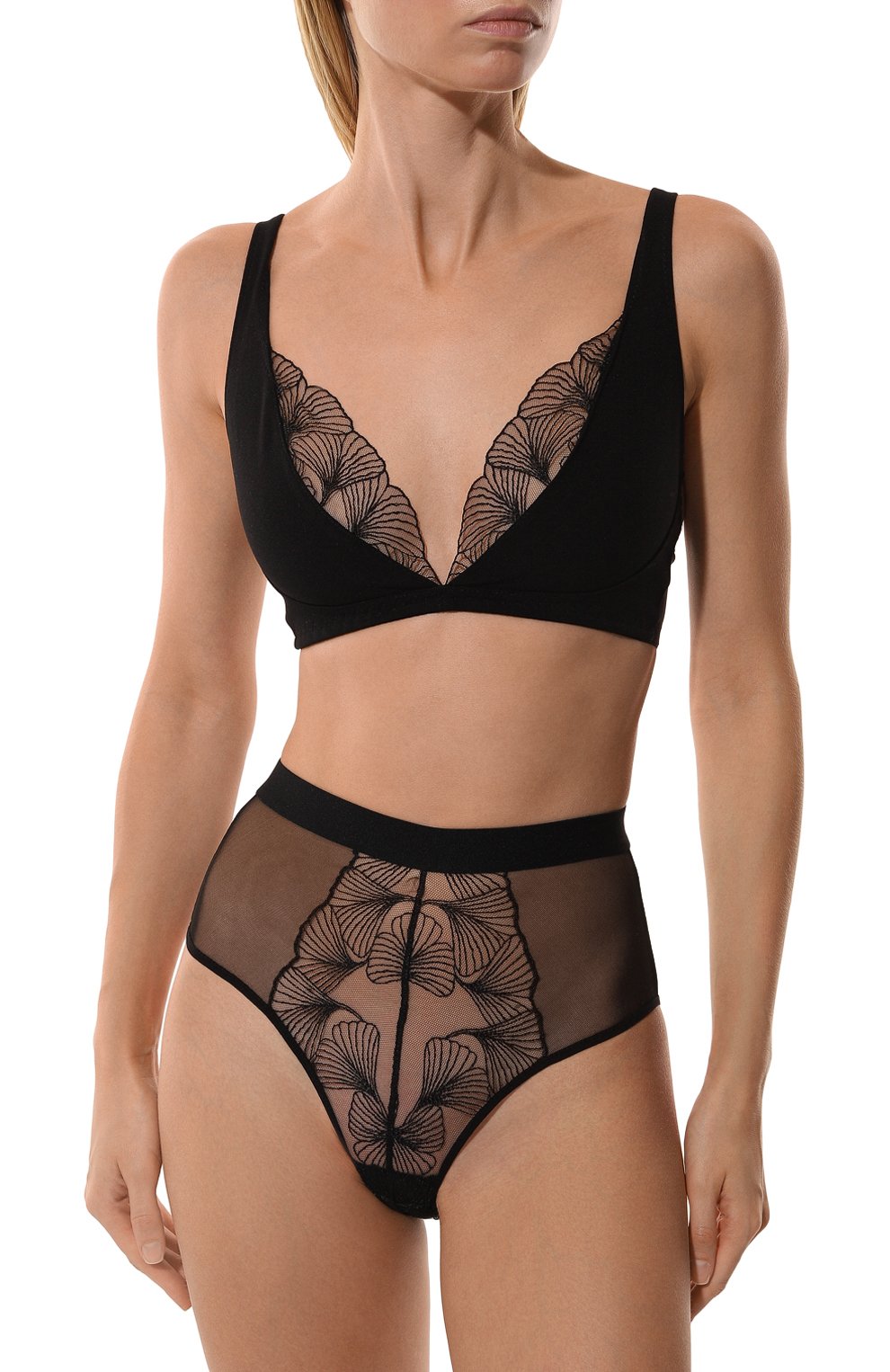 Бюстгальтер-бралетт UNDRESS CODE черного цвета по цене 10400 руб., арт. INNAM0RATA BRA, фото 2 Бюстгальтер-бралетт UNDRESS CODE, арт. INNAM0RATA BRA, фото 2