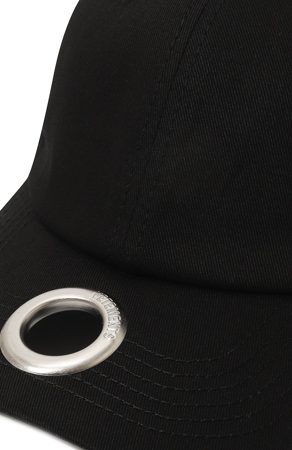 Хлопковая бейсболка VETEMENTS черного цвета по цене 38700 руб., арт. UE64CA300B, фото 4 Хлопковая бейсболка VETEMENTS, арт. UE64CA300B, фото 4