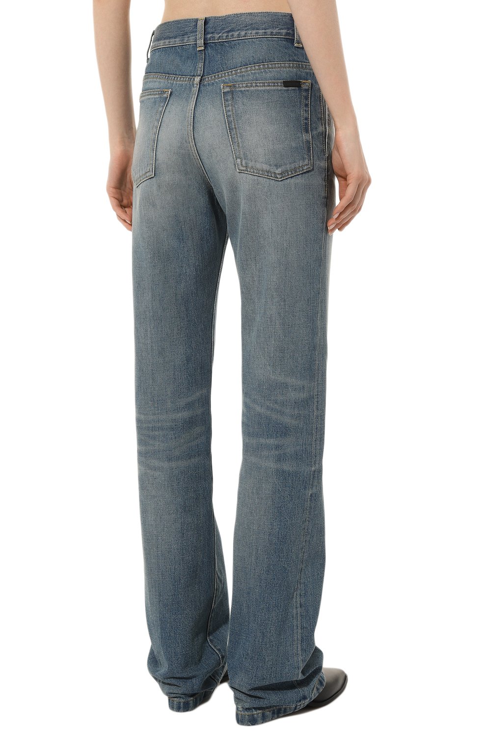 Джинсы SAINT LAURENT синего цвета по цене 95650 руб., арт. 705103/YE8634472, фото 4 Джинсы SAINT LAURENT, арт. 705103/YE8634472, фото 4