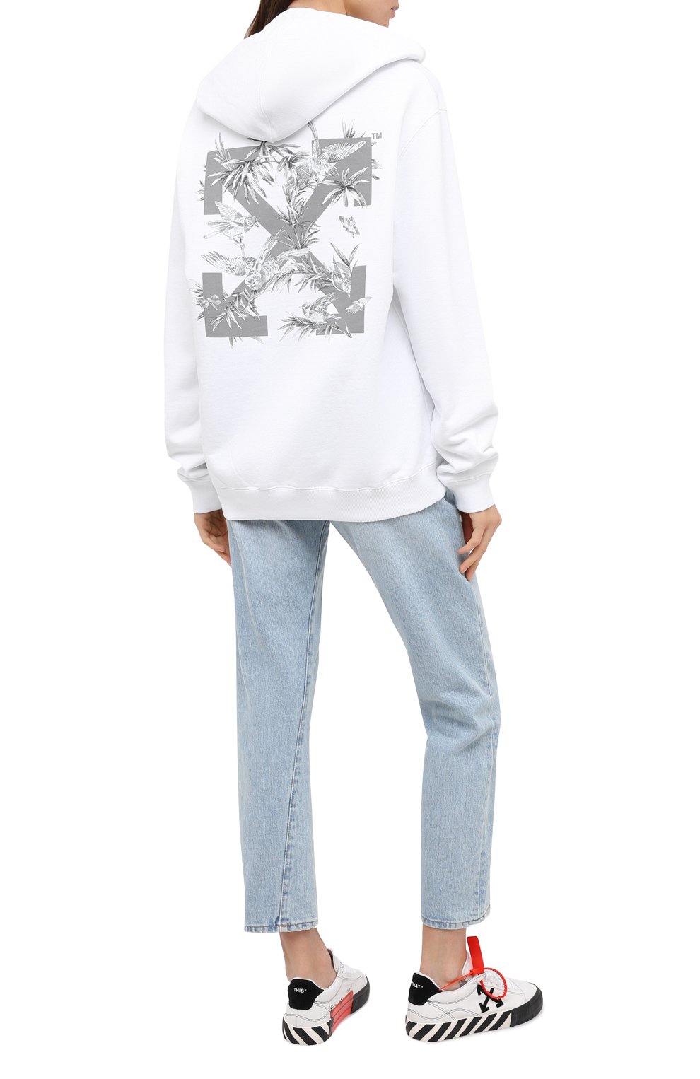 Хлопковое худи OFF-WHITE белого цвета по цене 58050 руб., арт. 0WBB035F20JER0050109, фото 2 Хлопковое худи OFF-WHITE, арт. 0WBB035F20JER0050109, фото 2