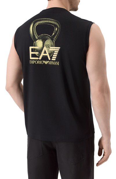 Хлопковая майка EA7 черного цвета по цене 9260 руб., арт. 7M001405/AF22264, фото 4 Хлопковая майка EA7, арт. 7M001405/AF22264, фото 4