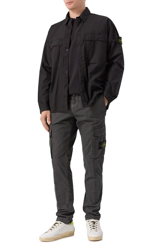 Хлопковая футболка Stone Island K1S152100039/S0013 Чёрный  K1S152100039/S0013 Фото 2