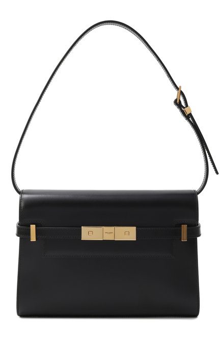 Женская сумка manhattan small SAINT LAURENT черного цвета, арт. 675626/0SX0W | Фото 1 (Материал сплава: Проставлено; Размер: small; Драгоценные камни: Проставлено; Материал: Натуральная кожа)