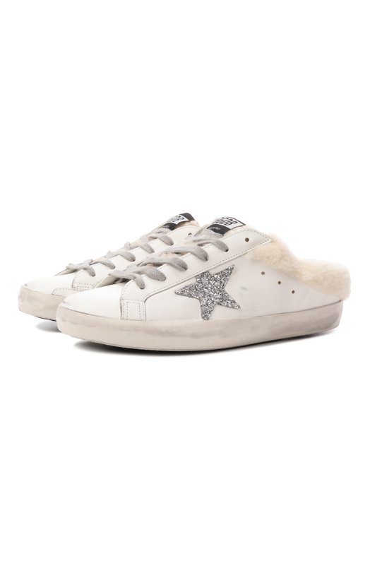 Кожаные кеды Super-Star Golden Goose Deluxe Brand GWF00110.F007126 Белый GWF00110.F007126