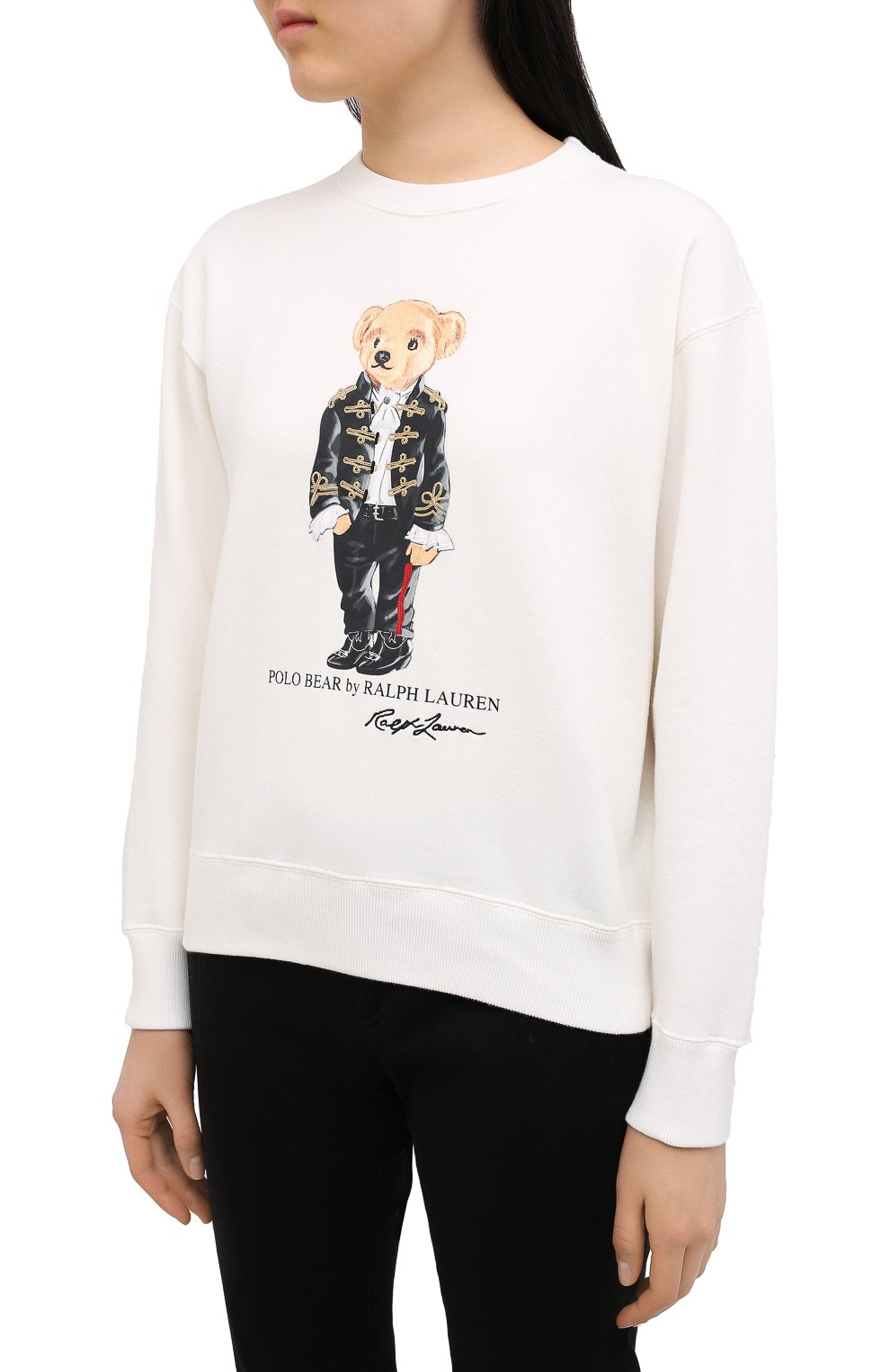 Хлопковый свитшот POLO RALPH LAUREN кремового цвета по цене 21200 руб., арт. 211814488, фото 3 Хлопковый свитшот POLO RALPH LAUREN, арт. 211814488, фото 3