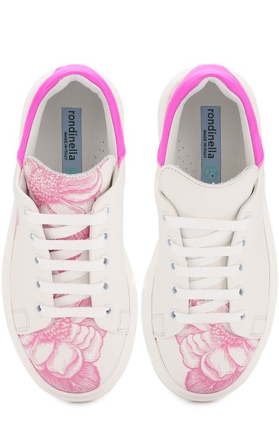 Кожаные кеды с принтом на толстой подошве RONDINELLA, арт. 11250-1/4689, фото 4