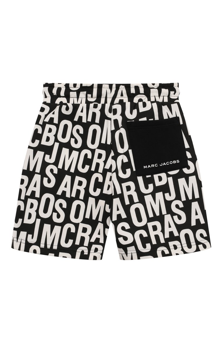 Детские хлопковые шорты MARC JACOBS (THE) черно-белого цвета, арт. W60140/2A-5A | Фото 2 (Материал внешний: Хлопок; Нос: Не проставлено; Случай: Повседневный; Ростовка одежда: 5 лет | 110 см, 3 года | 98 см, 4 года | 104 см)