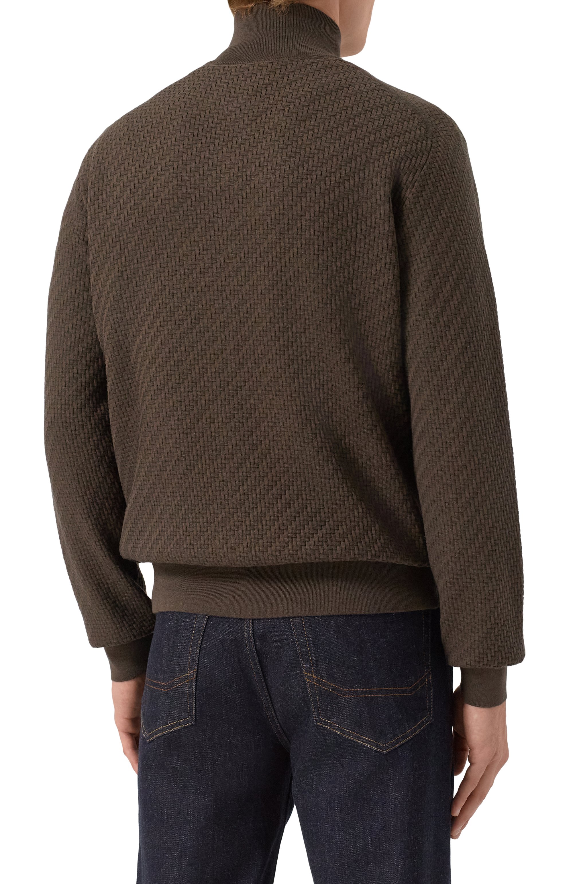 Кардиган из хлопка и шелка BRIONI темно-коричневого цвета по цене 198500 руб., арт. UMT20L/PAK22, фото 4 Кардиган из хлопка и шелка BRIONI, арт. UMT20L/PAK22, фото 4