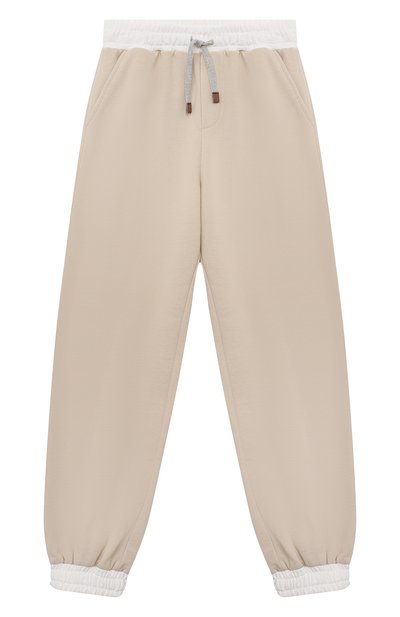 Хлопковые джоггеры ELEVENTY светло-бежевого цвета по цене 9240 руб., арт. EU6Q60 Z1293/12-16, фото 1 Хлопковые джоггеры ELEVENTY, арт. EU6Q60 Z1293/12-16, фото 1