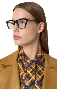 Женские оправа SAINT LAURENT черного цвета, арт. SL 737 MICA THIN 0PT 001 | Фото 2 (Тип очков: Оправа; Материал: Пластик; Региональные ограничения белый список (Axapta Mercury): Не проставлено; Нос: Не проставлено; Очки форма: Прямоугольные; Оптика Гендер: оптика-женское)