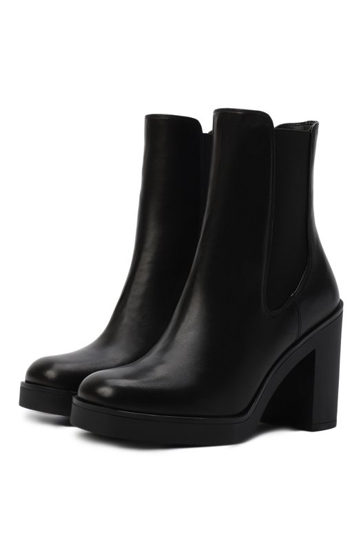 

Кожаные ботильоны Bethenny 100 Stuart Weitzman, Чёрный