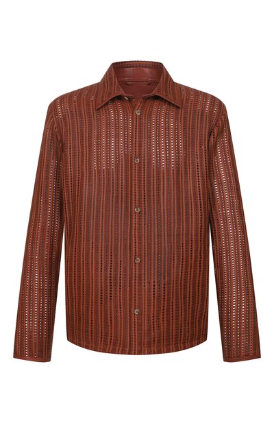 Мужская кожаная рубашка MVST, арт. M26.2PM.L903/LEATHER