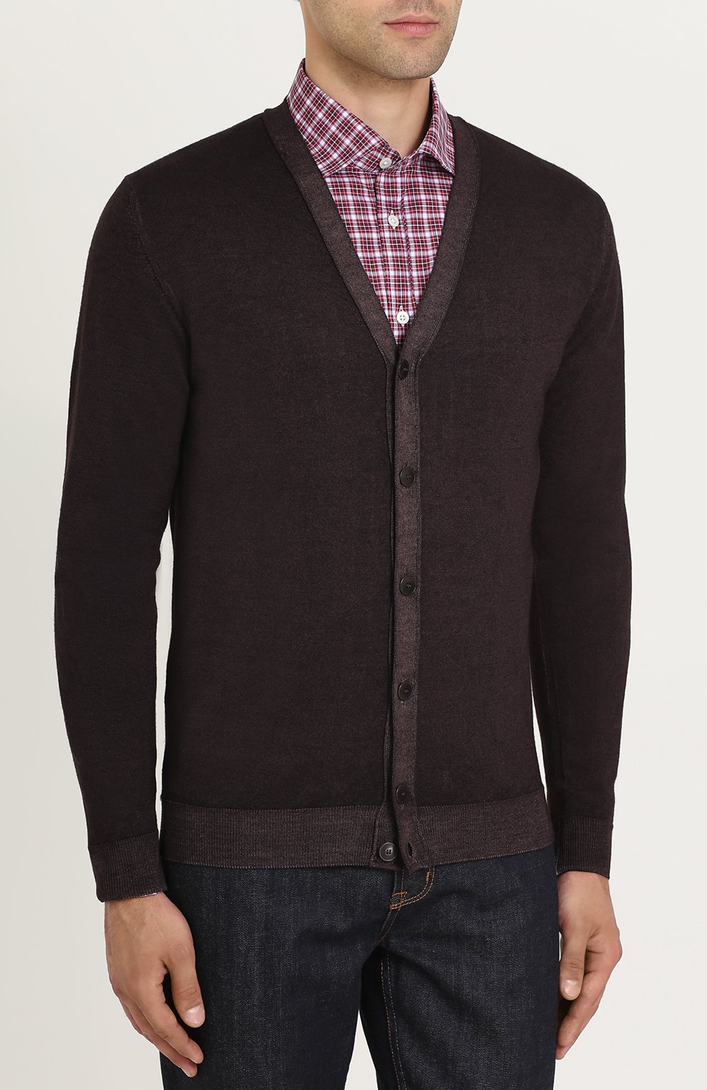 Шерстяной кардиган на пуговицах с v-образным вырезом DANIELE FIESOLI, арт. DF 0006/, фото 3