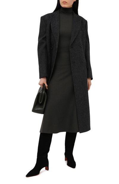 Замшевые сапоги SANTONI черного цвета по цене 156000 руб., арт. WSFN59307HA2NMRVN01, фото 2 Замшевые сапоги SANTONI, арт. WSFN59307HA2NMRVN01, фото 2