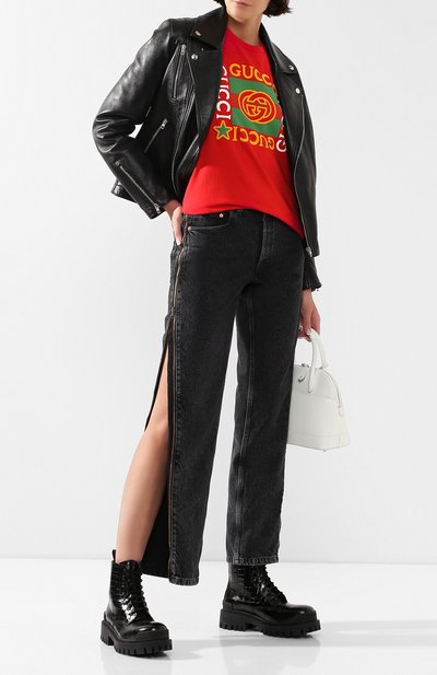 Хлопковая футболка GUCCI, арт. 539081/XJBYA, фото 2