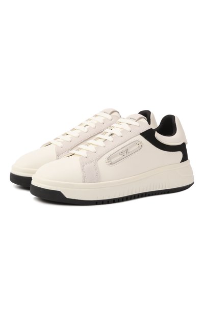 Женские кожаные кеды EMPORIO ARMANI, арт. X3X024/XR222